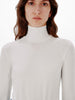 Another Tomorrow Turtleneck Bodysuit in White – Cotton Women's Knitwear