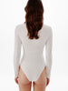 Another Tomorrow Turtleneck Bodysuit in White – Cotton Women's Knitwear