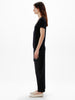 Another Tomorrow V-Neck Tee in Black – Cotton Women's Top