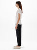 Another Tomorrow V-Neck Tee in White – Cotton Women's Top