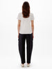 Another Tomorrow V-Neck Tee in White – Cotton Women's Top