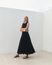 Another Tomorrow Panelled Flare Dress in Black – Crêpe Women's Dress