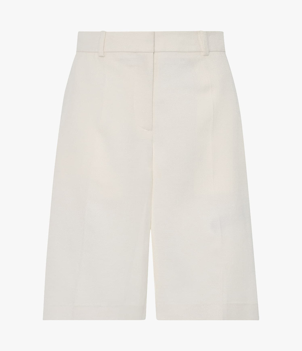 Another Tomorrow Bermuda Short in Off White – Cotton Women's Trousers