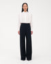 Another Tomorrow Doppio Wide Leg Pant in Black – Wool Women's Trousers