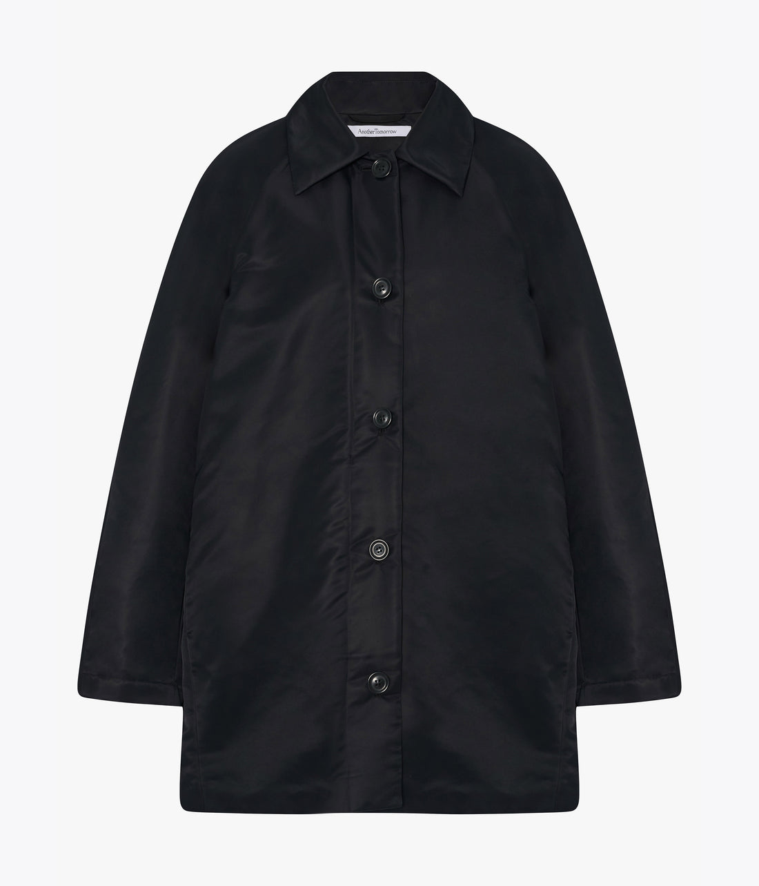 Another Tomorrow Car Coat in Black – Nylon Women's Outerwear