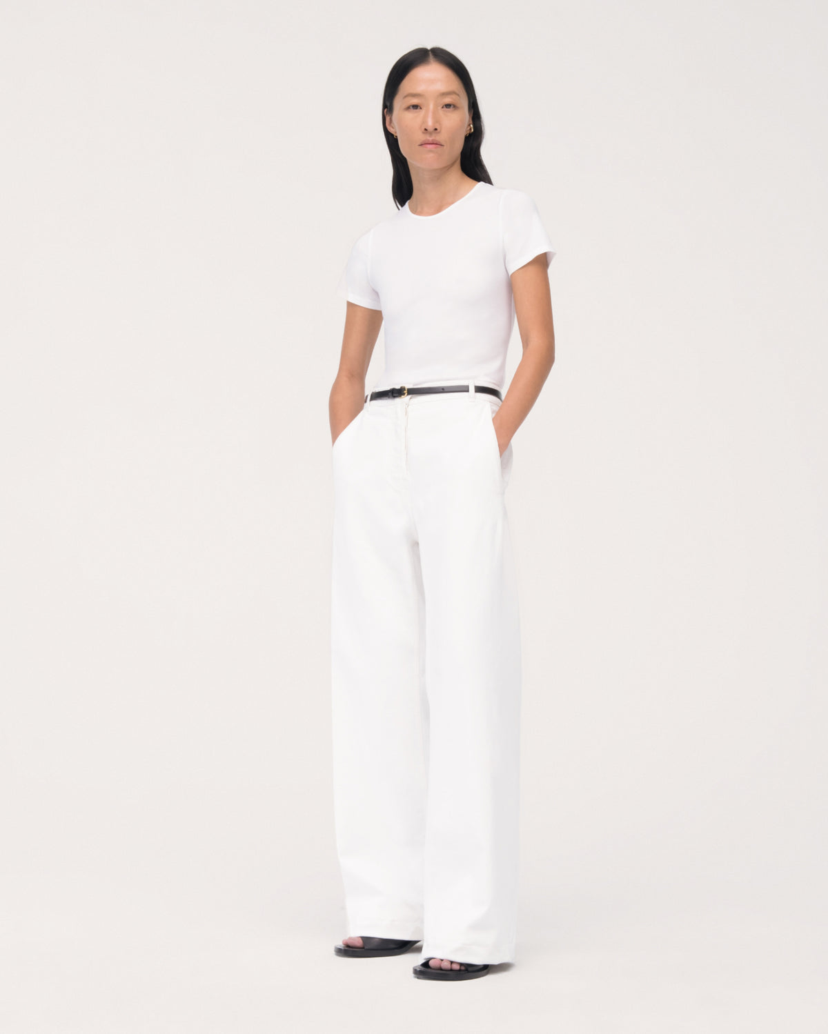 Another Tomorrow Carpenter Denim Pant in Off White – Denim Women's Trousers