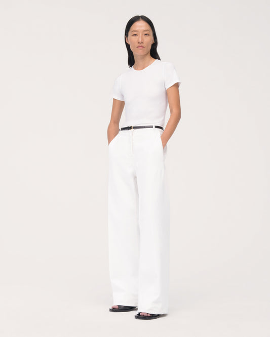Another Tomorrow Carpenter Denim Pant in Off White – Denim Women's Trousers