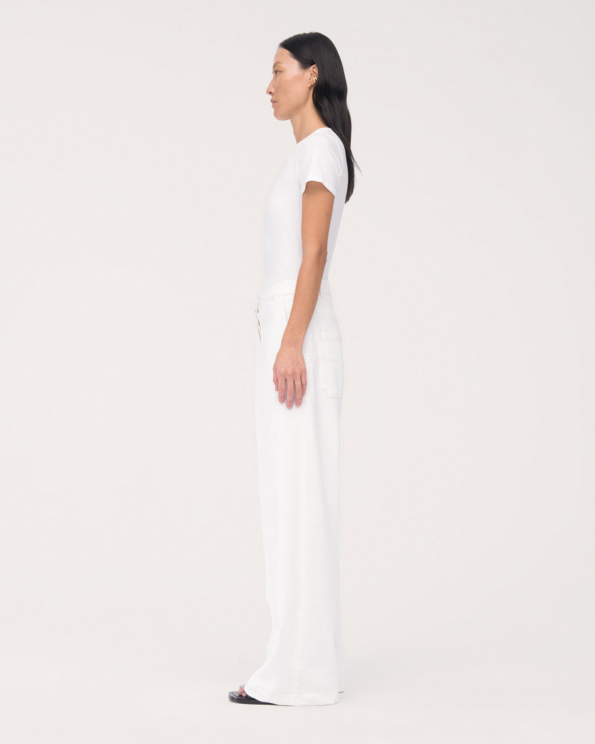 Another Tomorrow Carpenter Denim Pant in Off White – Denim Women's Trousers