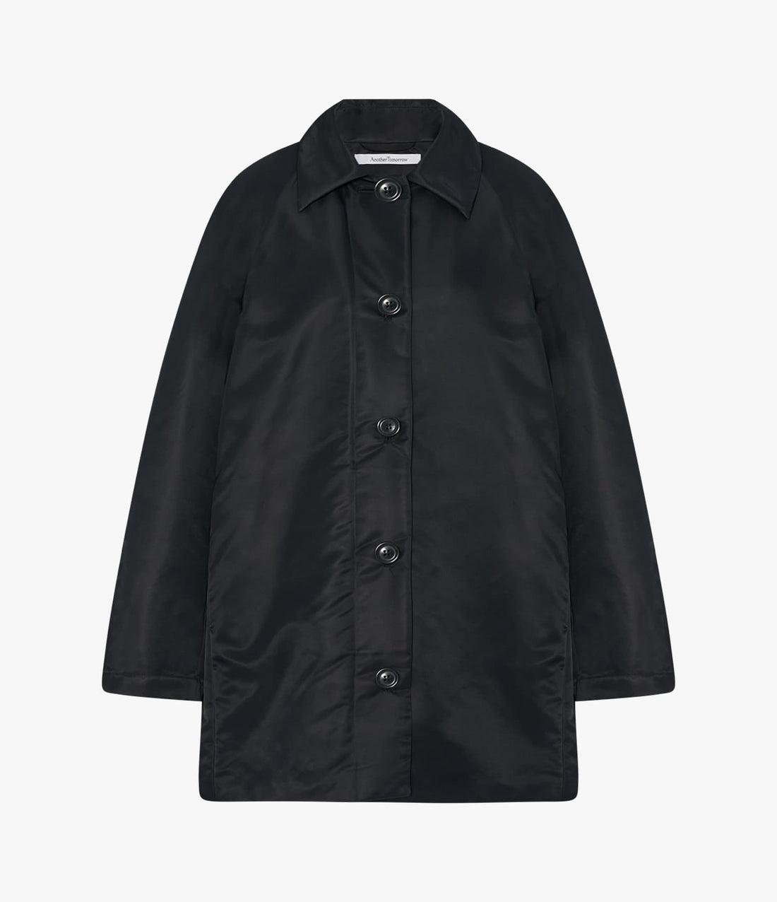 Another Tomorrow Car Coat in Black – Nylon Women's Outerwear