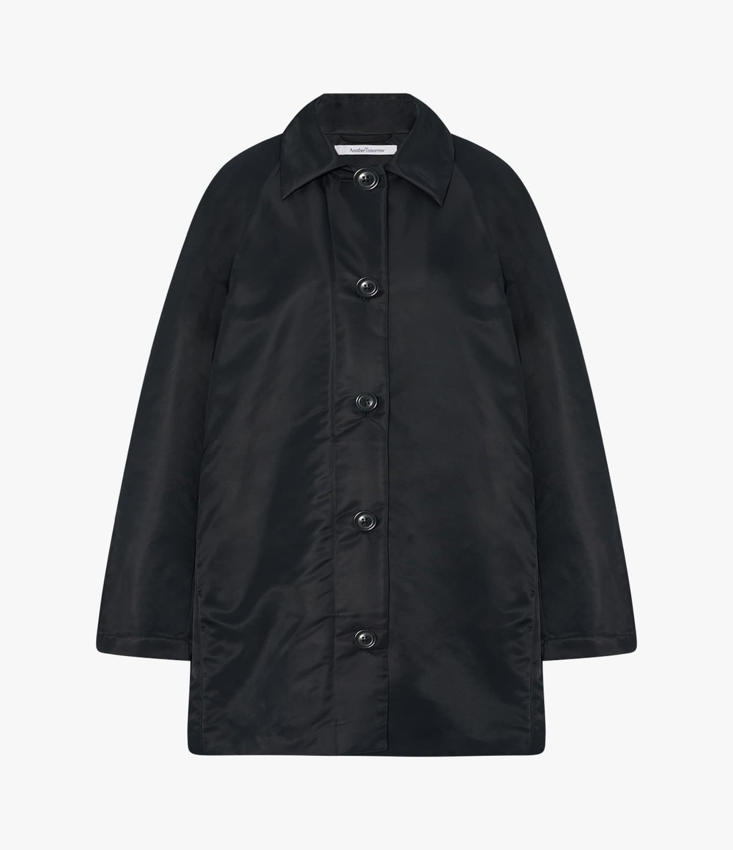 Another Tomorrow Car Coat in Black – Nylon Women's Outerwear