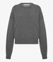 Another Tomorrow Cashmere Knit Sweatshirt in Grey Melange – Cashmere Women's Knitwear