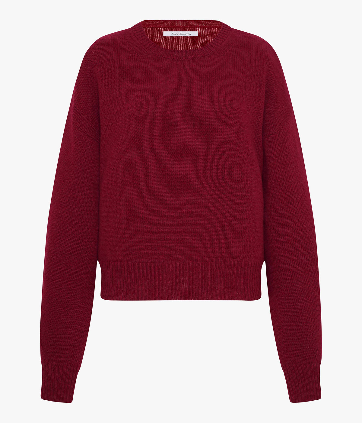 Another Tomorrow Cashmere Knit Sweatshirt in Pinot Noir – Cashmere Women's Knitwear
