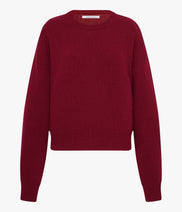 Cashmere Knit Sweatshirt | Pinot Noir
