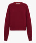 Another Tomorrow Cashmere Knit Sweatshirt in Pinot Noir – Cashmere Women's Knitwear