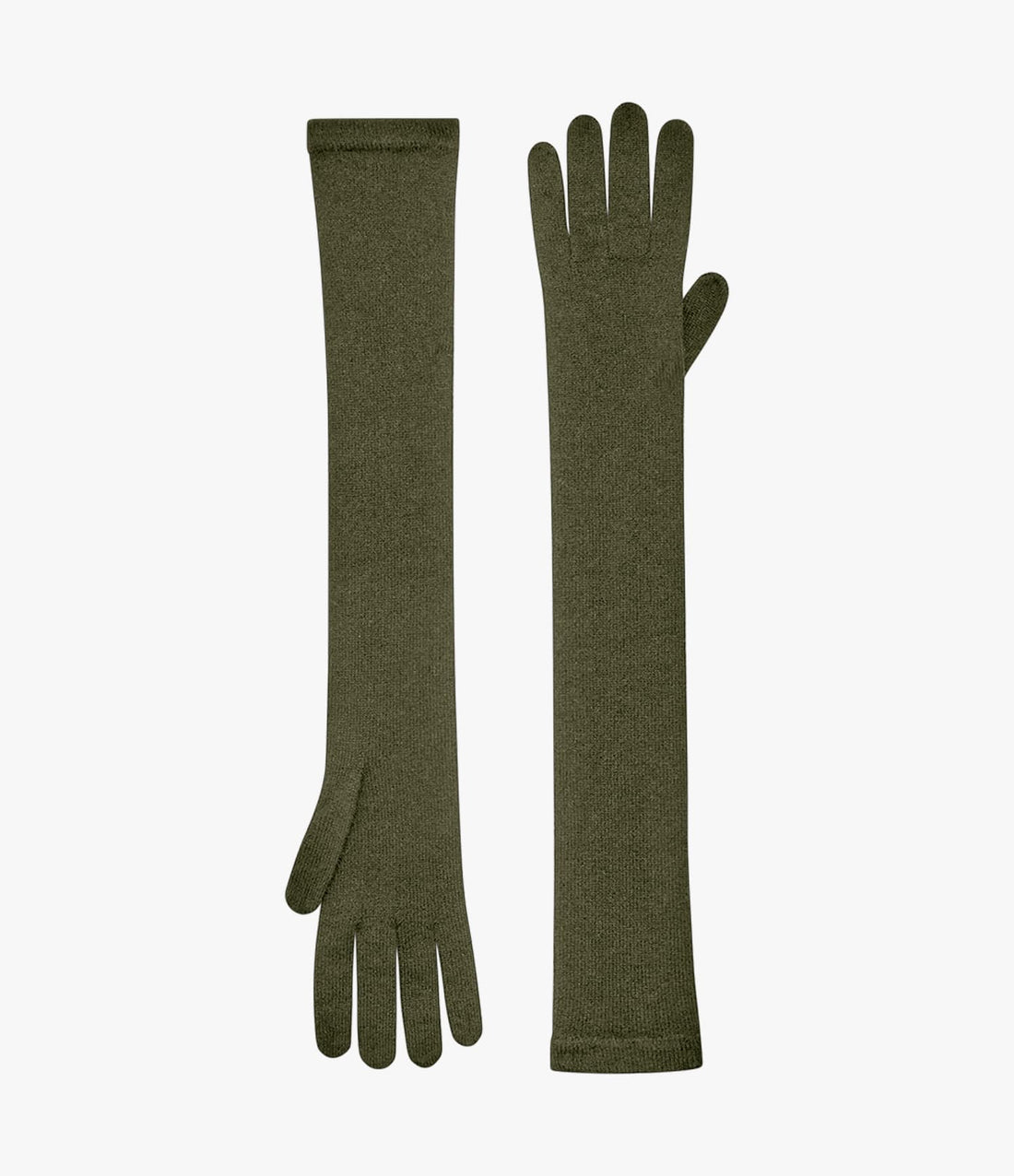Another Tomorrow Cashmere Gloves in Moss – Cashmere