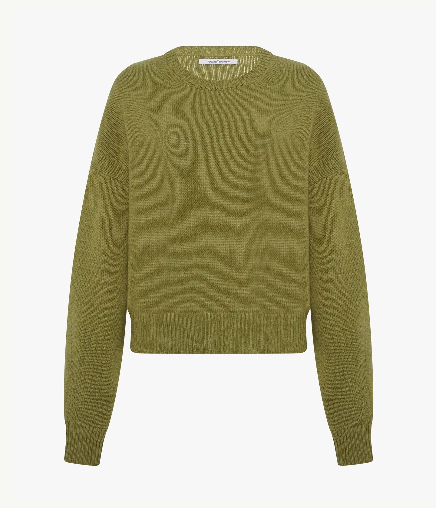 Cashmere Knit Sweatshirt | Light Moss