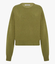 Cashmere Knit Sweatshirt | Light Moss