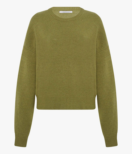 Cashmere Knit Sweatshirt | Light Moss
