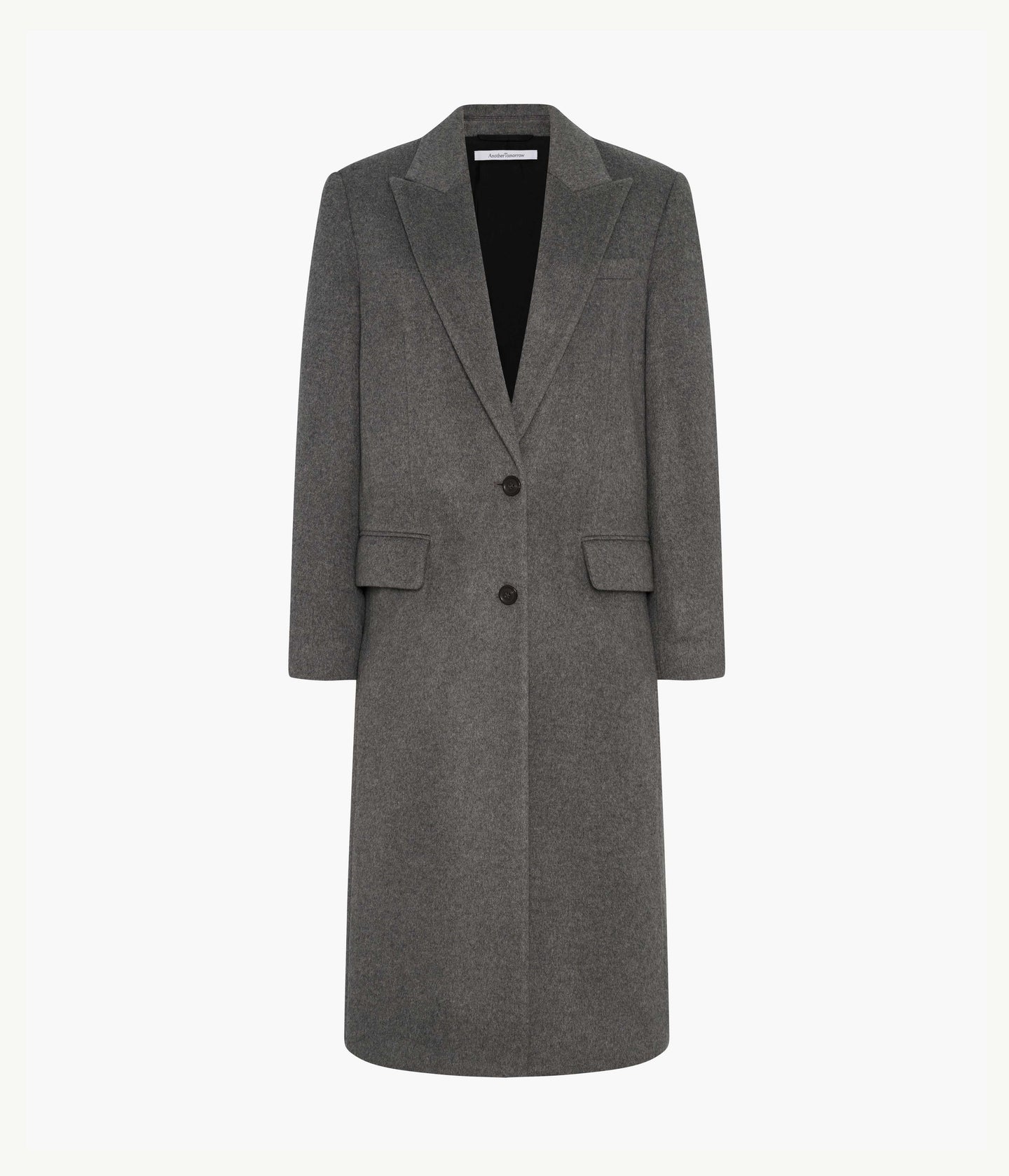 Cashmere Tailored Overcoat | Grey Melange