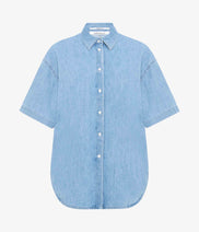 Chambray Short Sleeve Shirt | Light Blue Wash
