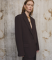 Wool Tailored Jacket | Dark Chocolate