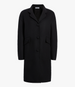 Another Tomorrow Cocoon Coat Long in Black – Wool Women's Outerwear