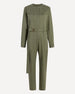 Collarless Jumpsuit | Olive Green