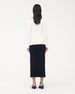Another Tomorrow Compact Cutout Knit Top in Off White – Viscose Women's Knitwear