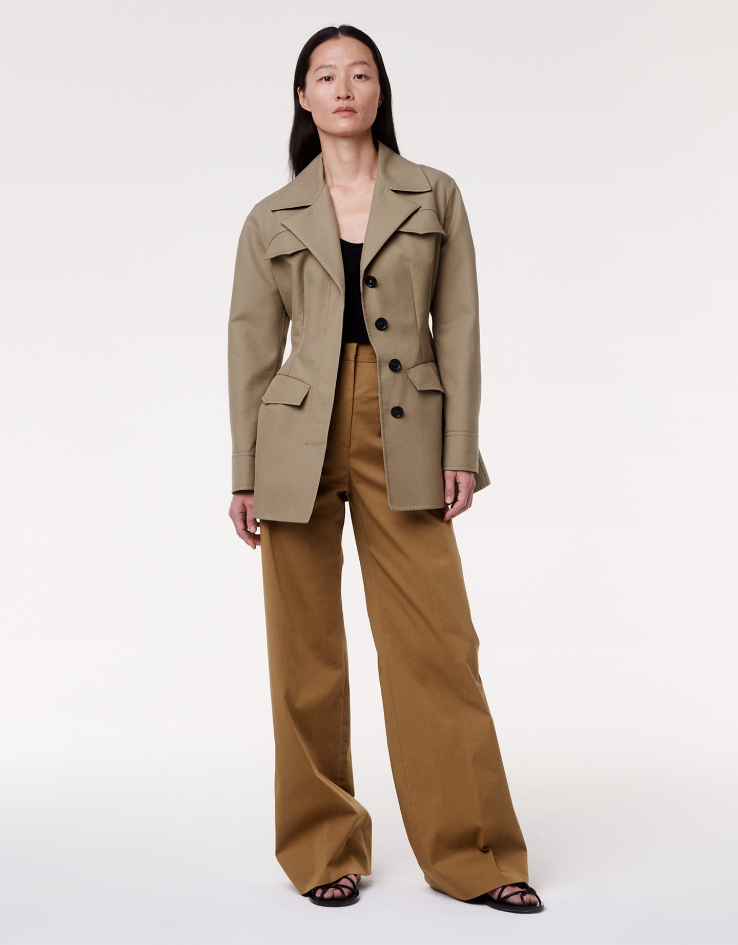 Contrast Jacket - Resale | Olive/Black in olive black