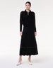 Another Tomorrow Crochet Polo Sweater in Black – Cotton Women's Knitwear