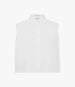 Another Tomorrow Cropped Sleeveless Shirt in White – Cotton Women's Top