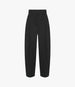 Another Tomorrow Cropped Tapered Trouser in Black – Cotton Women's Trousers