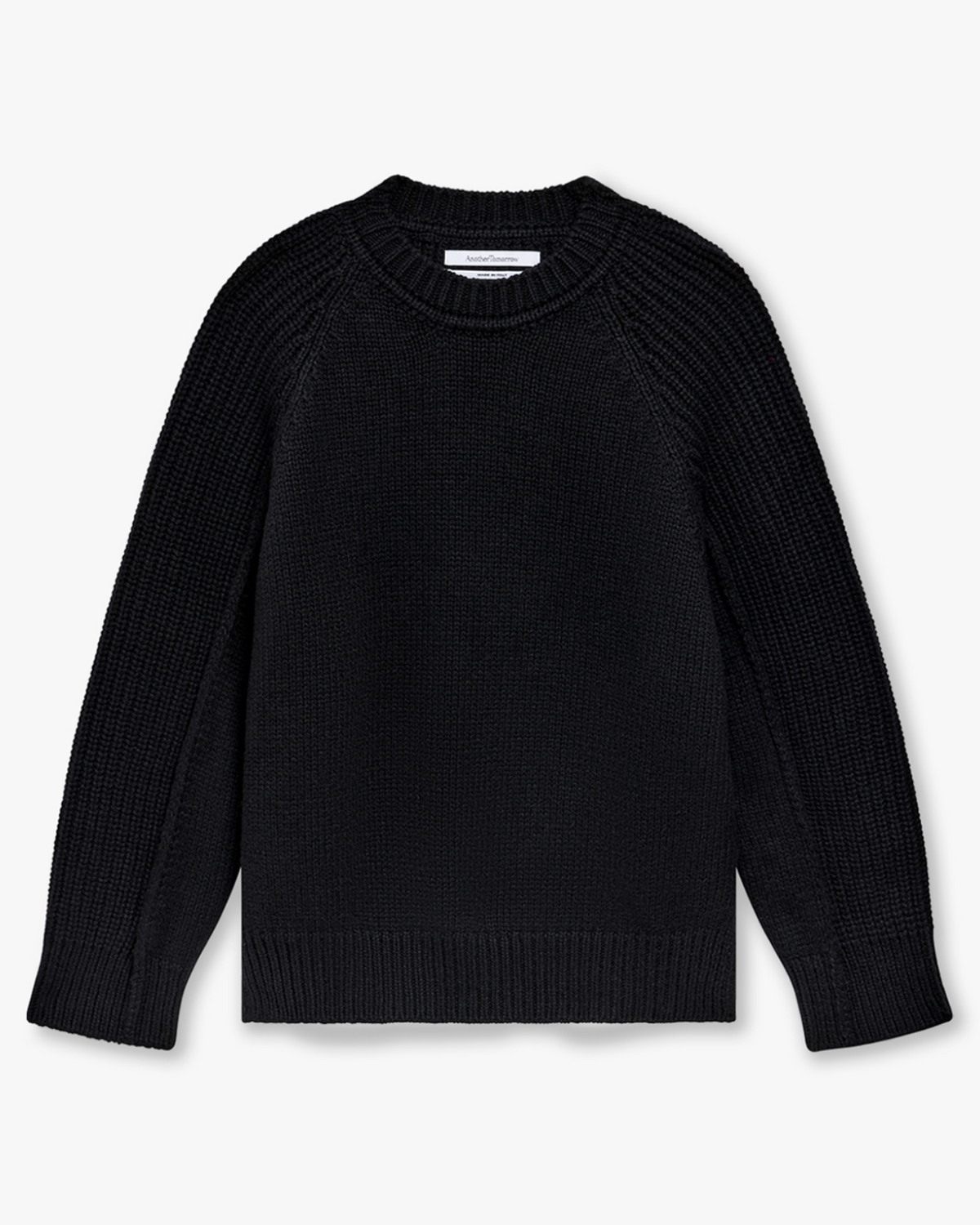 Another Tomorrow Cashmere Oversized Crewneck in Black – Cashmere Women's Knitwear