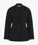 Another Tomorrow Curved Tailored Jacket in Black – Wool Women's Jacket