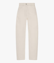 Curved Denim Pant | Ecru
