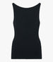 Another Tomorrow Cutout Tank in Black – Viscose Women's Top
