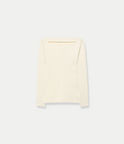 Compact Cutout Knit Top | Off White
