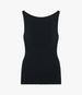 Another Tomorrow Cutout Tank in Black – Viscose Women's Top