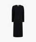 Cashmere Crewneck Dress | Black in black