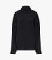 Another Tomorrow Cashmere Oversized Turtleneck in Black – Cashmere Women's Knitwear