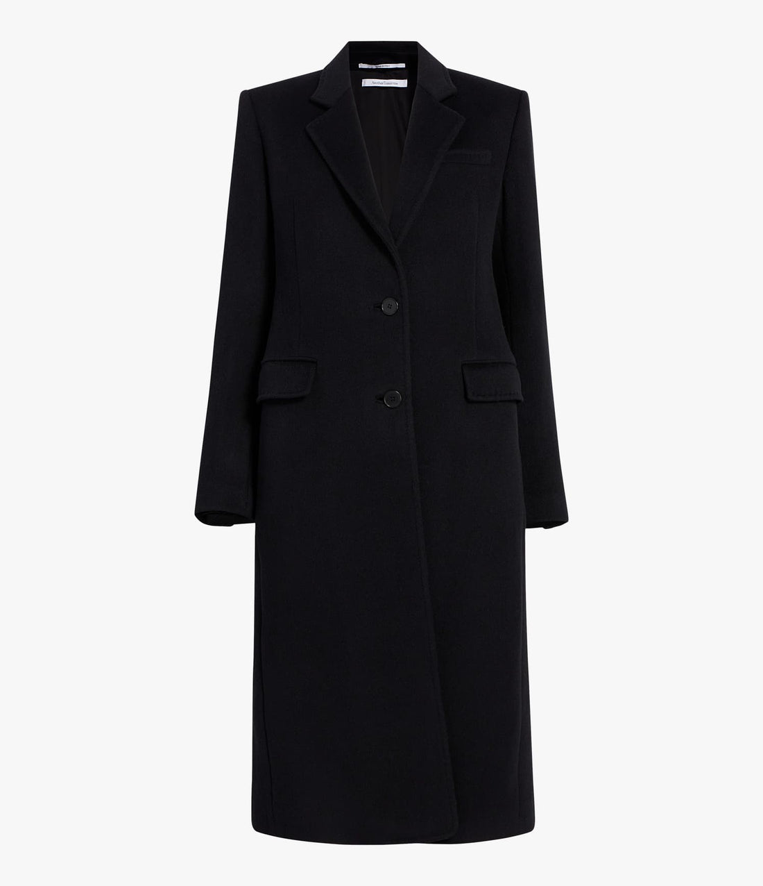 Another Tomorrow Cashmere Tailored Coat in Black – Cashmere Women's Outerwear