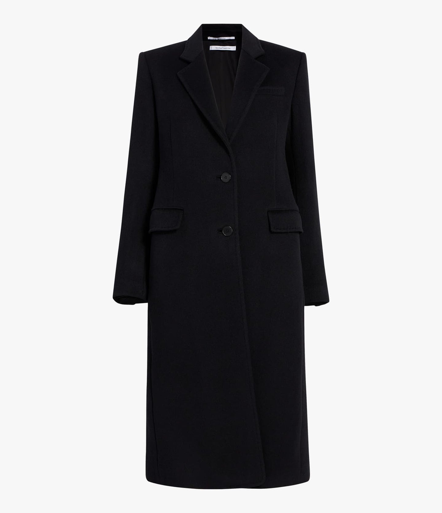 Another Tomorrow Cashmere Tailored Coat in Black – Cashmere Women's Outerwear