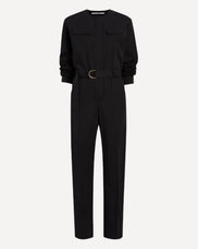 Collarless Jumpsuit | Black