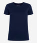 Another Tomorrow Crew Neck T-Shirt in Navy – Cotton Women's Top