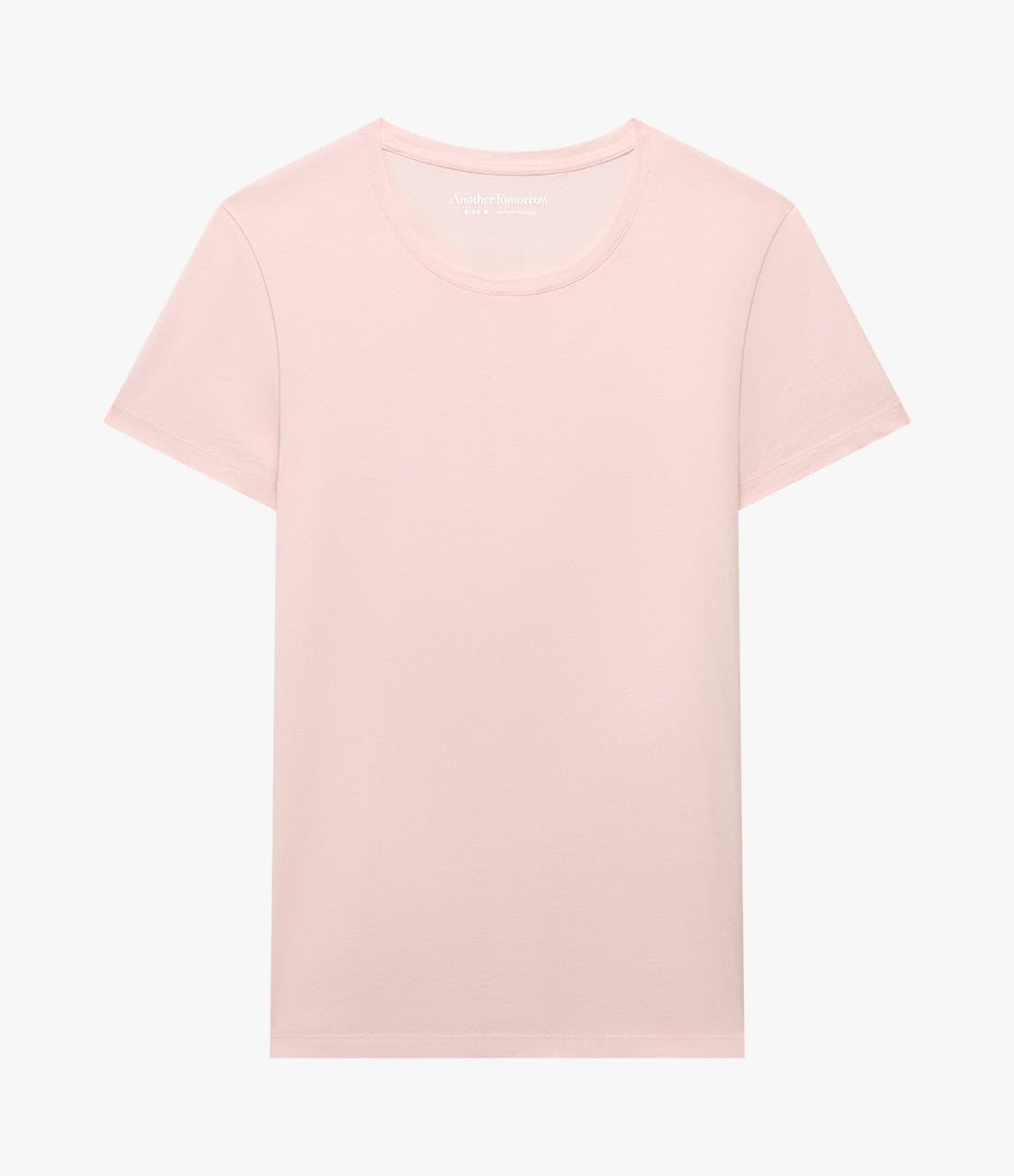Another Tomorrow Crew Neck T-Shirt in Quartz – Cotton Women's Top