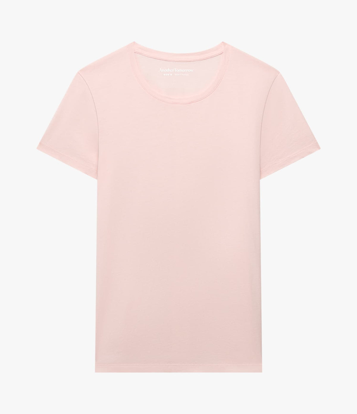 Another Tomorrow Crew Neck T-Shirt in Quartz – Cotton Women's Top