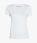 Another Tomorrow Crew Neck T-Shirt in White – Cotton Women's Top