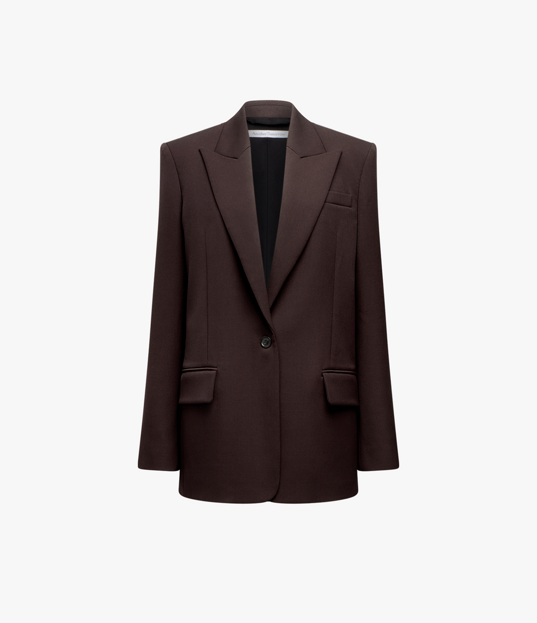 Wool Tailored Jacket | Dark Chocolate