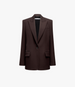 Wool Tailored Jacket | Dark Chocolate