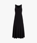 Deep V Tank Knit Dress | Black in black